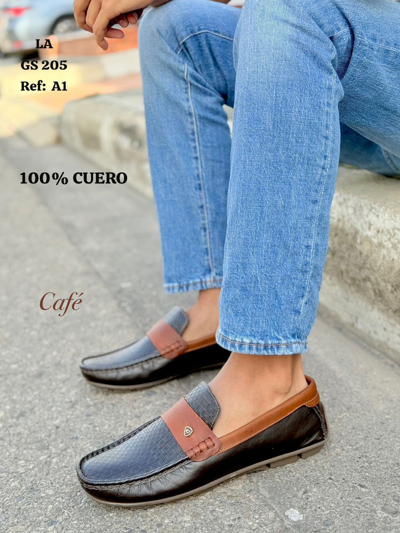 Mocasín Hombre A1 en Cuero | Leada Cueros