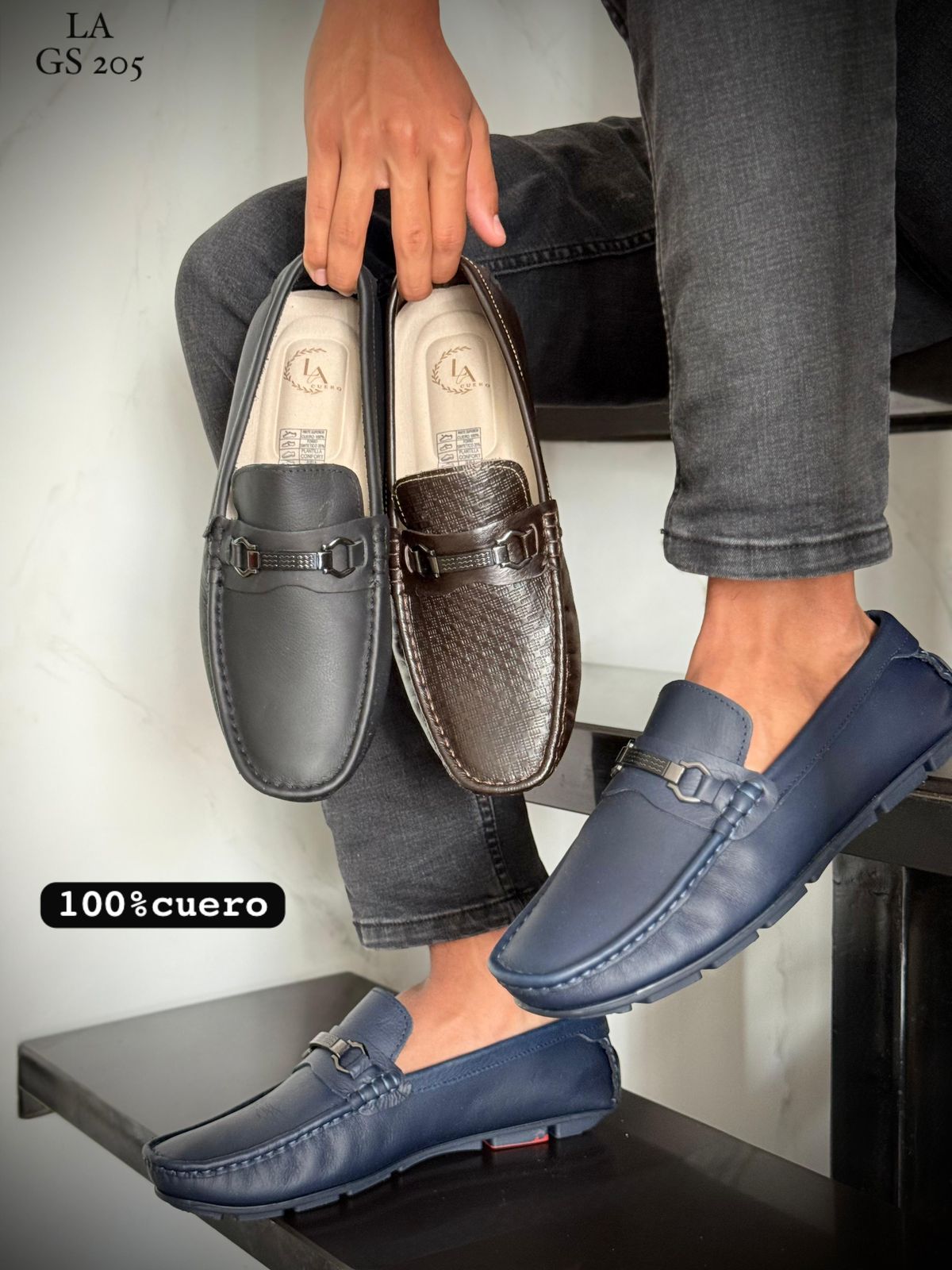 Mocasín Hombre C2 en Cuero | Leada Cueros