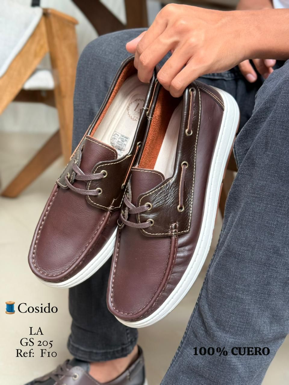 Mocasín Perry F10 en Cuero para Hombre | Leada Cueros
